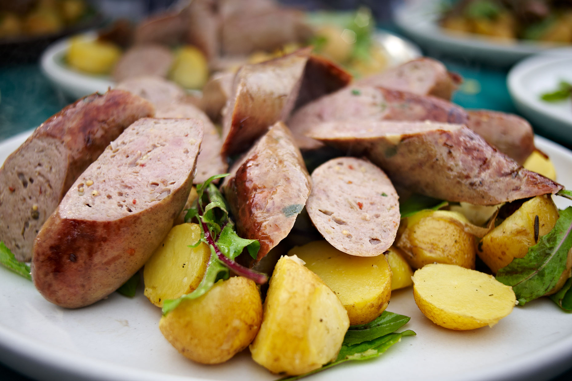 Duck Sausage and Potatoes, County Line Farms